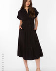 Black Emily Midi Dress