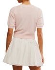 Pale Pink Isla Solid Cardi