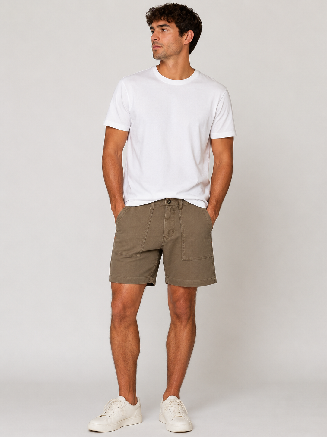 Taupe Comfort Terry Utility Short