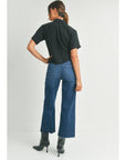 Dark Denim Slim Wide Leg Jean