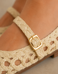 Natural Raffia Melody Flats