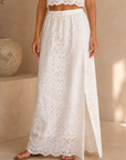 Emrie Eyelet White Skirt