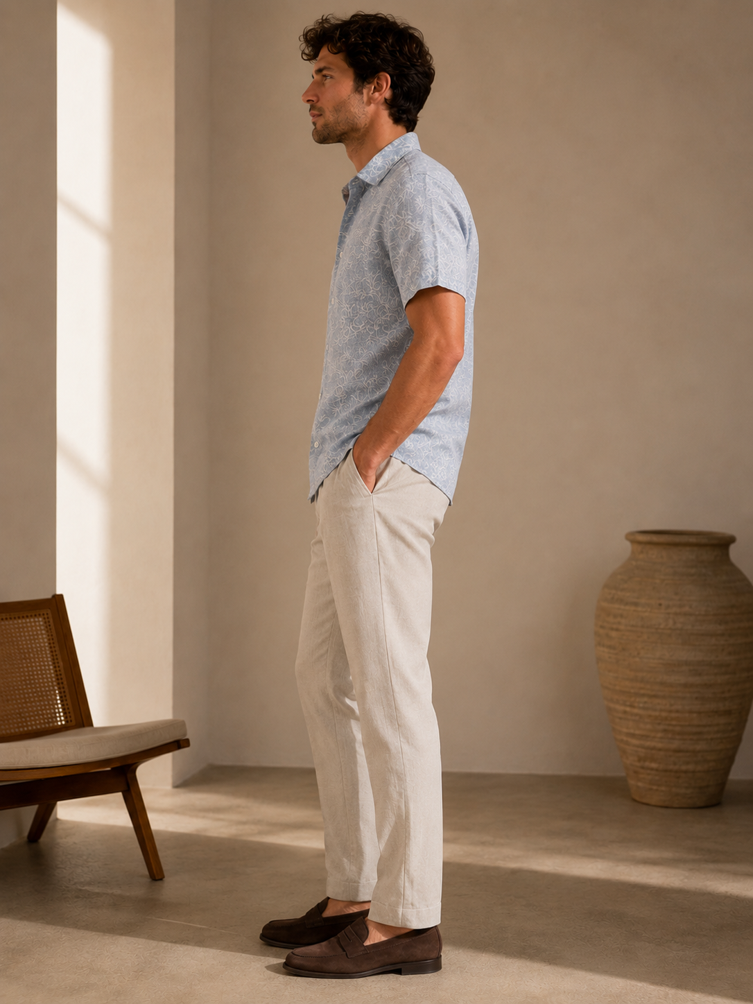 Light Blue Fontaine Short Sleeve Shirt