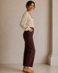 Black Cherry Paola Wide Leg Denim