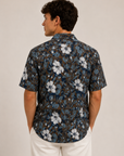 Brown Linen Floral Montauk Short Sleeve Shirt