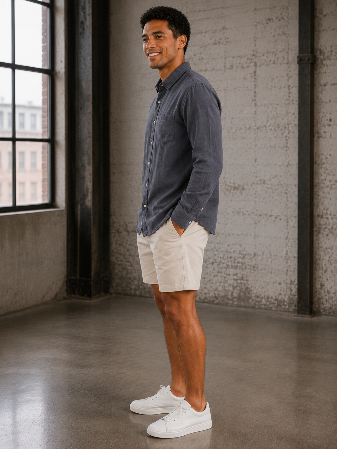 India Ink Stretch Selvage Longsleeve Shirt