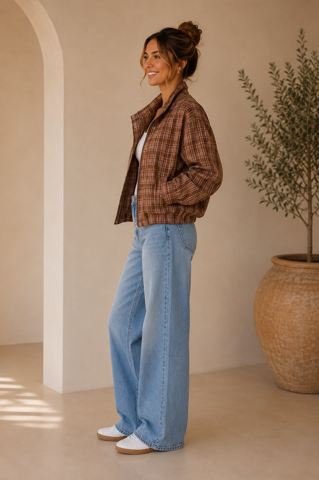 Brown Plaid Cooper Jacket - ACT19470PD