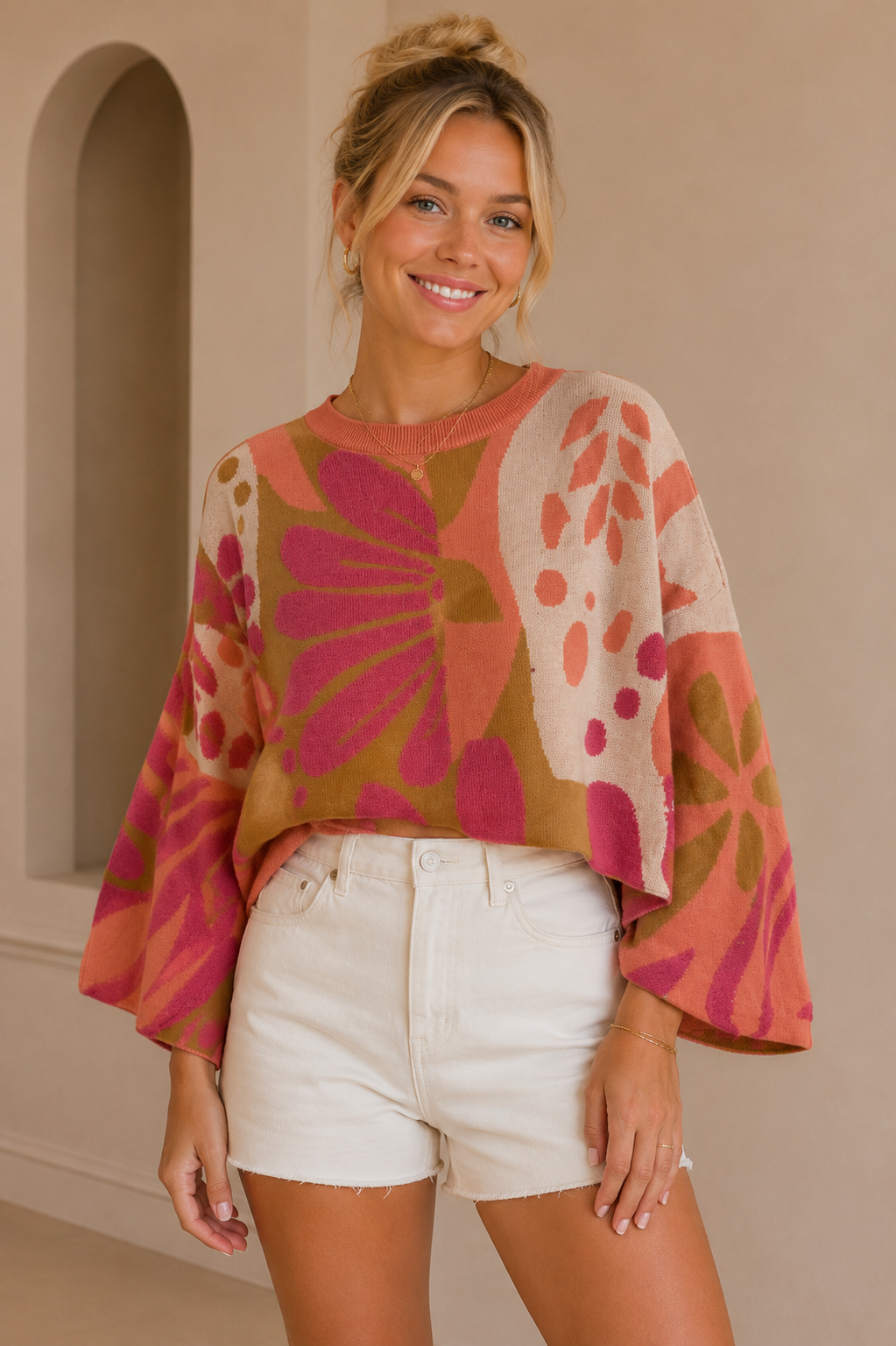 Coral Kiss Combo Mia Pullover