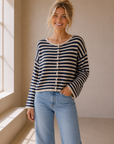 Navy & Oat Cardigan