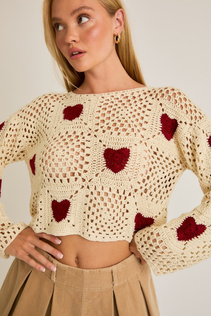 Red LOVE Sweater – Cora & Viola