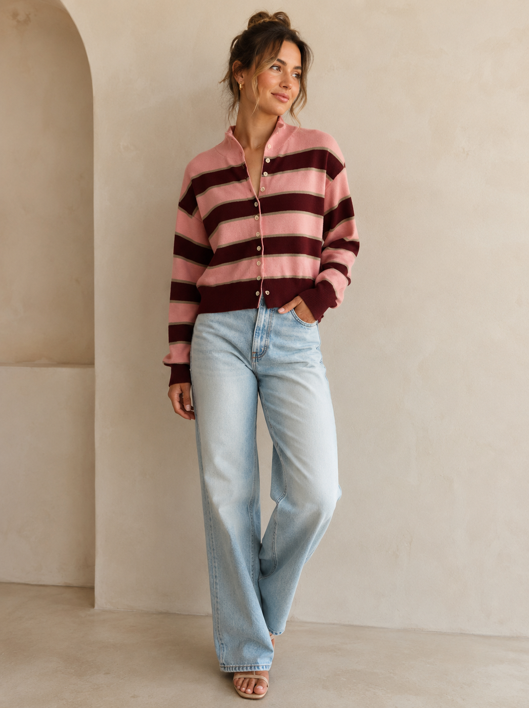 Burgundy Hilly Sweater