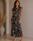 Green Floral Lisbeth Midi Dress