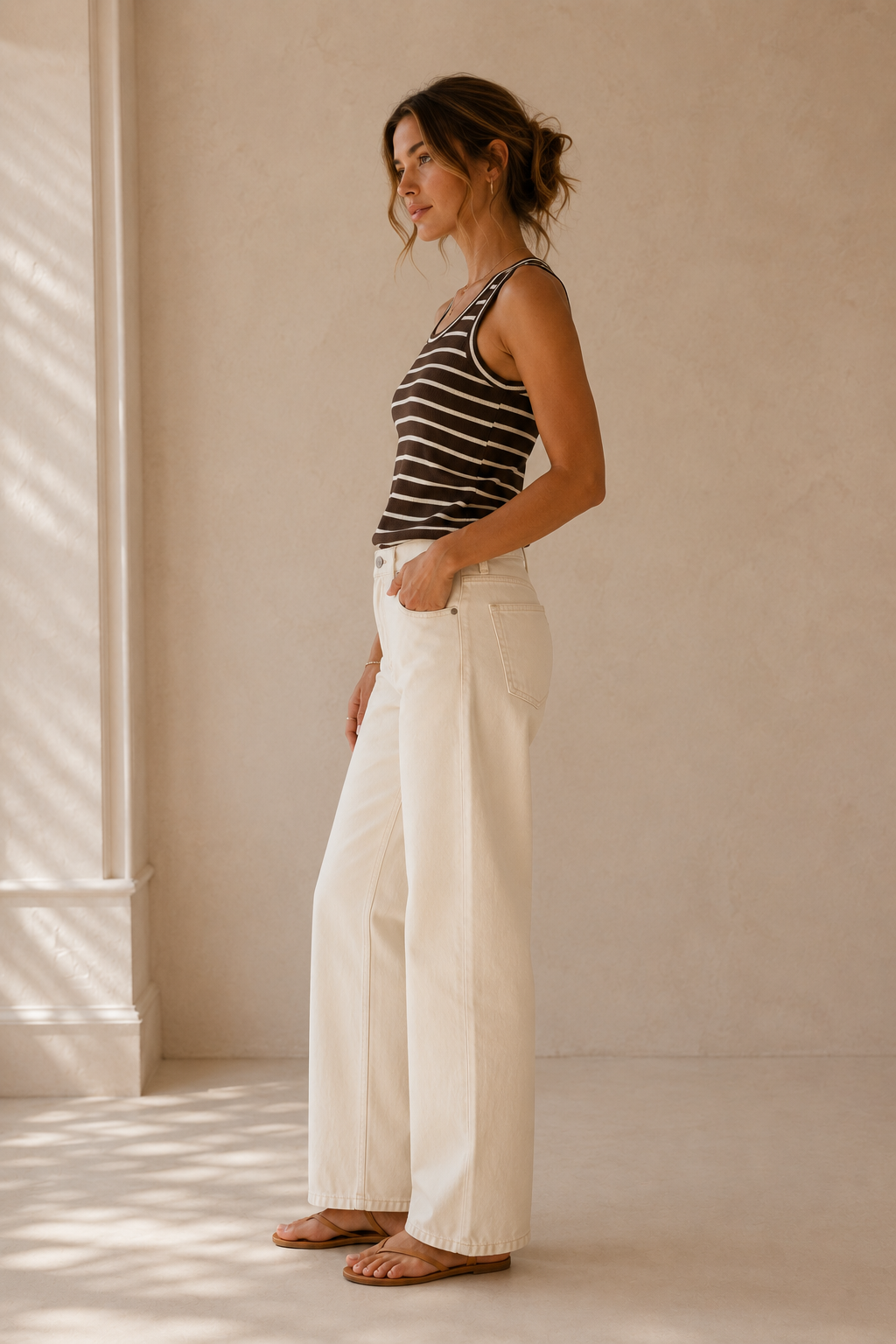Coffee Off White Edlin Tank