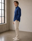 Midnight Navy Joel Plaid Leeward LS Dress Shirt