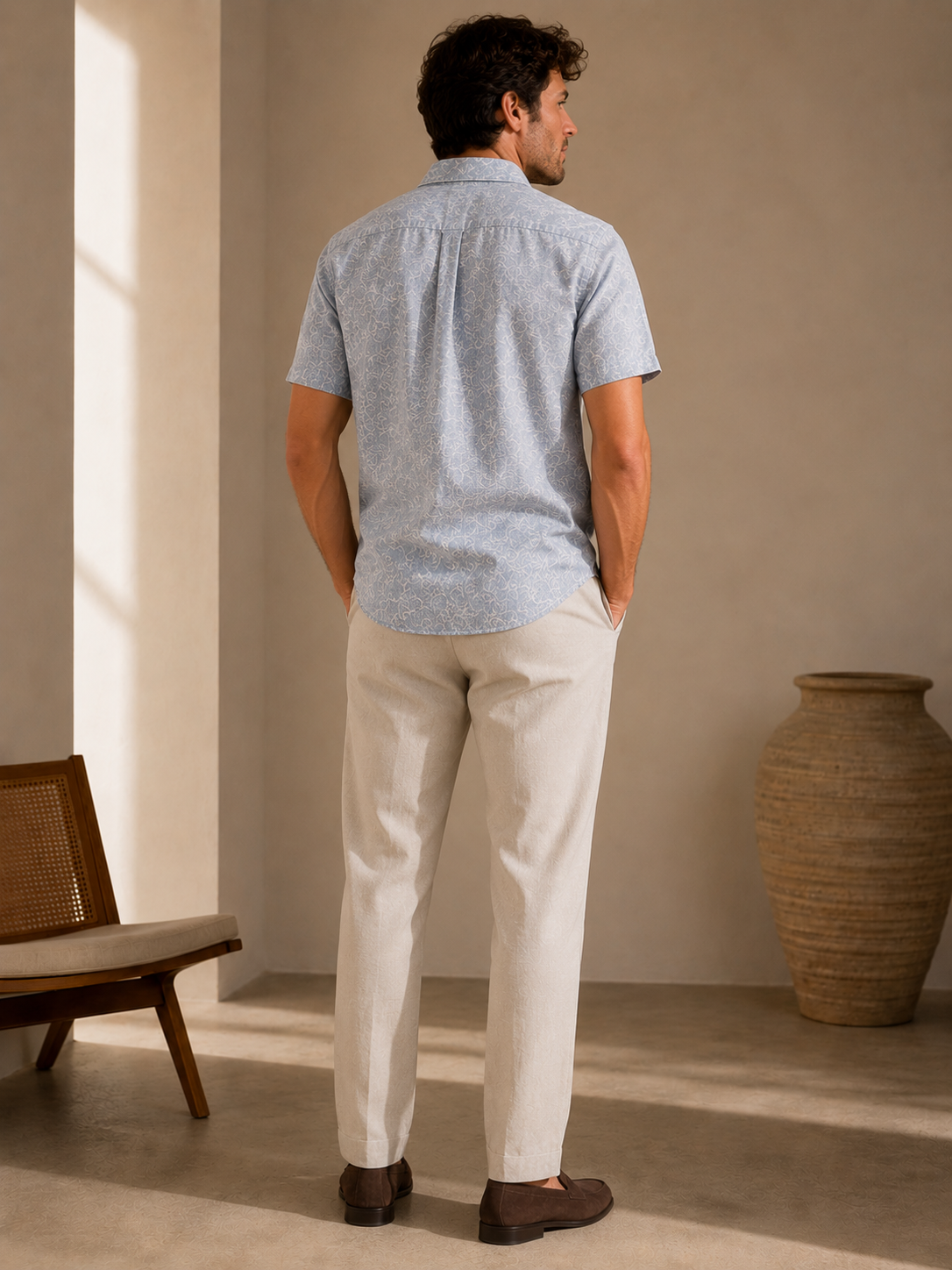 Light Blue Fontaine Short Sleeve Shirt
