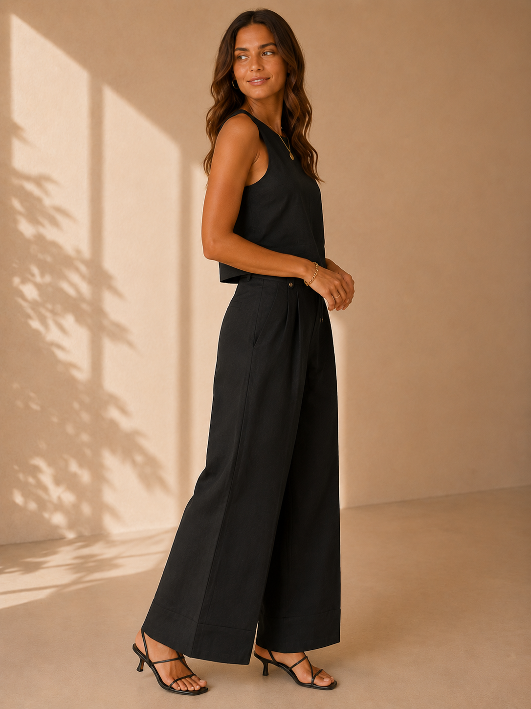 Black The Desired Summer Crop Shell
