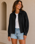 Black Emerson Shirt Jacket