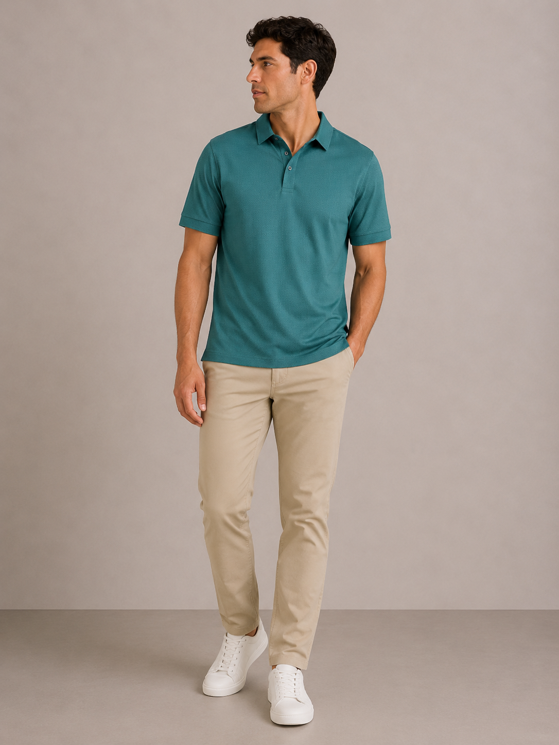 Pine Block Dot Halyard SS Polo