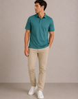 Pine Block Dot Halyard SS Polo
