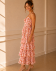 Pink Orange Floral Coline Dress