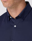 Navy Halyard Short Sleeve Dress Shirt
