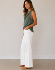 Deep Forest Cowl Neck Knit Tank