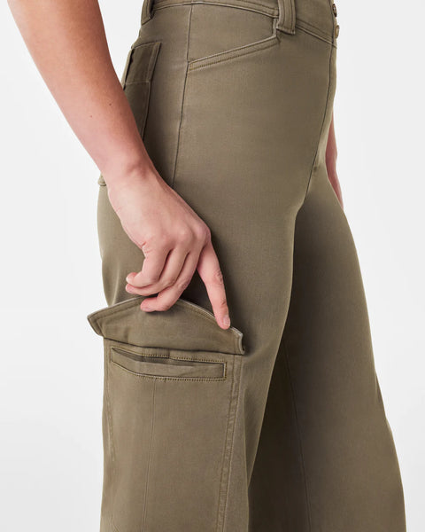 SPANX® Tuscan Olive Stretch Twill Cropped Trouser