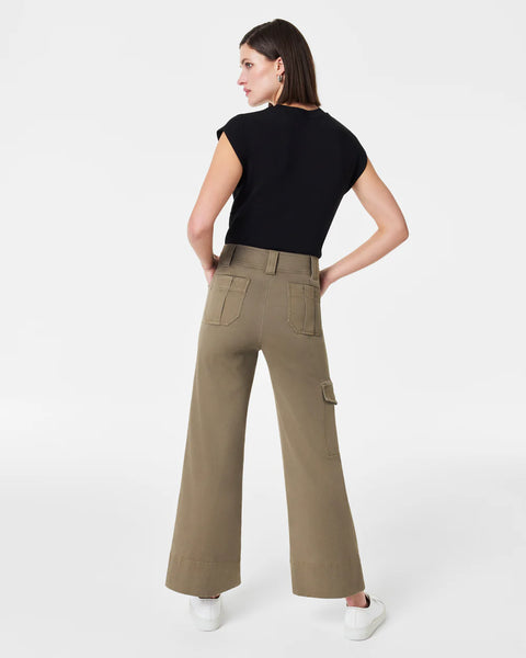 SPANX® Tuscan Olive Stretch Twill Cropped Trouser