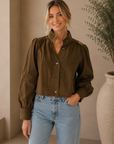 Dark Brown Jules Bomber Jacket