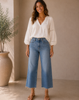 Victorious High Rise Crop Wide Leg Jean