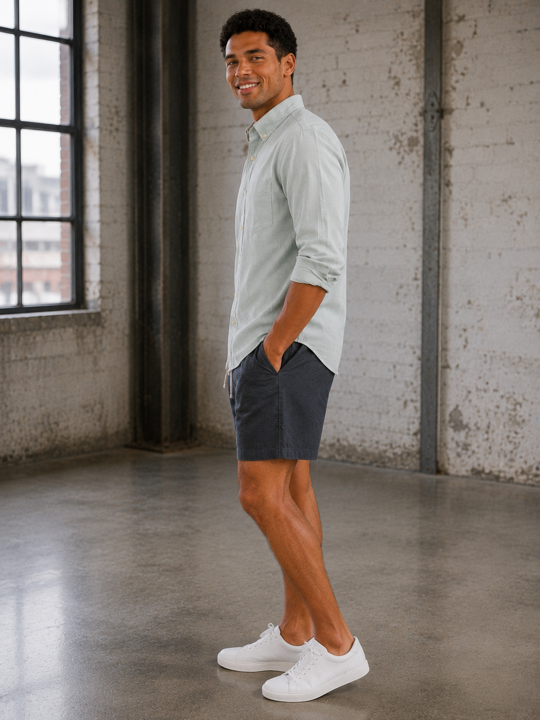 Green Stripe Iceberg Better Than Linen Top
