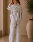 Eclipse Reese Button Up Stripe Top