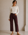 Black Cherry Paola Wide Leg Denim