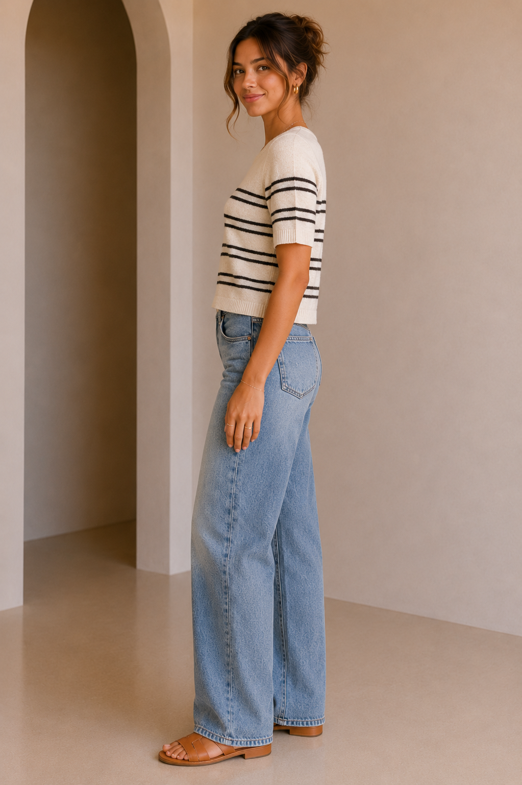 Gatewood Oatmeal Stripe Sweater