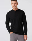 Black Solid Henderson ls Henley