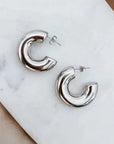 Silver Eldon Hoop Earring