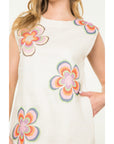 Cream Flower Callie Dress