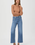 Sunnie Distressed Anessa Set In Pocket Raw Hem Denim
