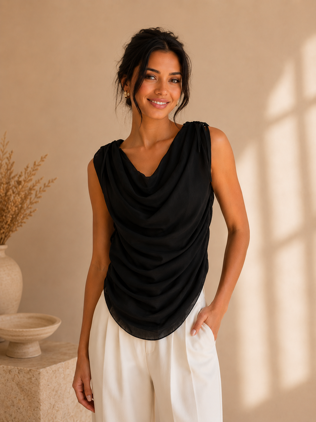 Black Rhea Top