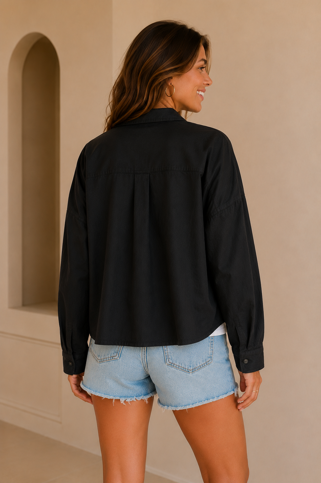 Black Emerson Shirt Jacket