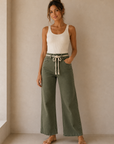 Sea Spray High Rise Crop Wide Leg Pants