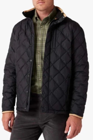 Black Solid Belmont Quilted Jacket