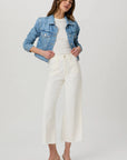 Tonal Ecru Anessa Welt Utility Pocket Raw Hem Denim