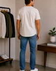 Vintage White Mesa Henley Tee