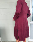 Burgundy Suede Dakota Trench