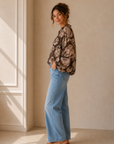 Brown Rachel Top