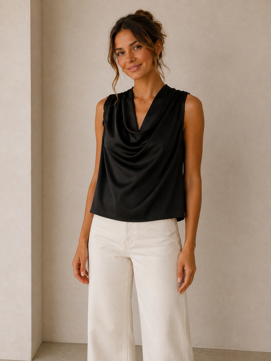 Black Cara Sleeveless Top