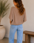 Taupe Shae Textured Knit Top