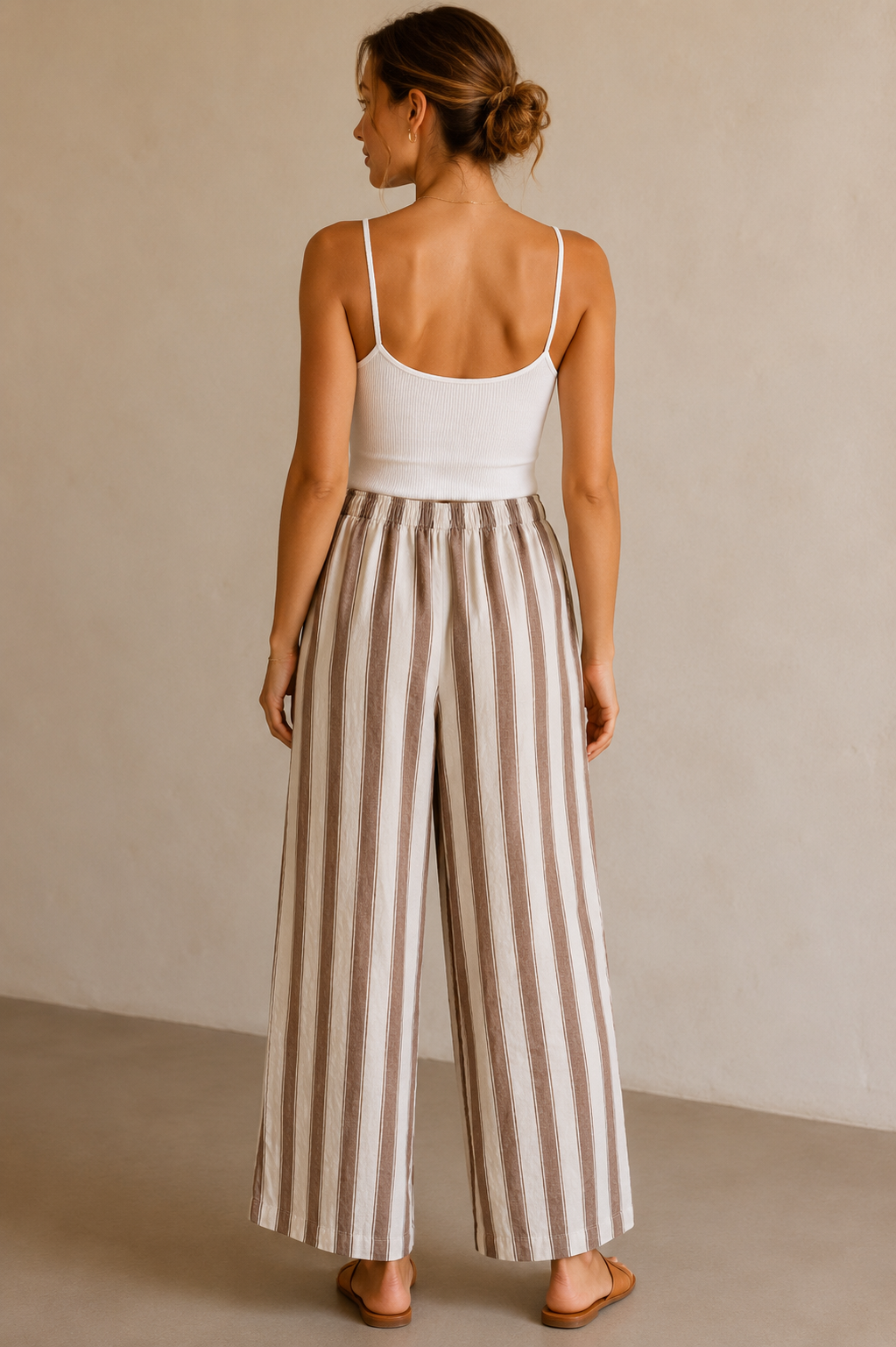 Light Toffee The Perfect Striped Pant