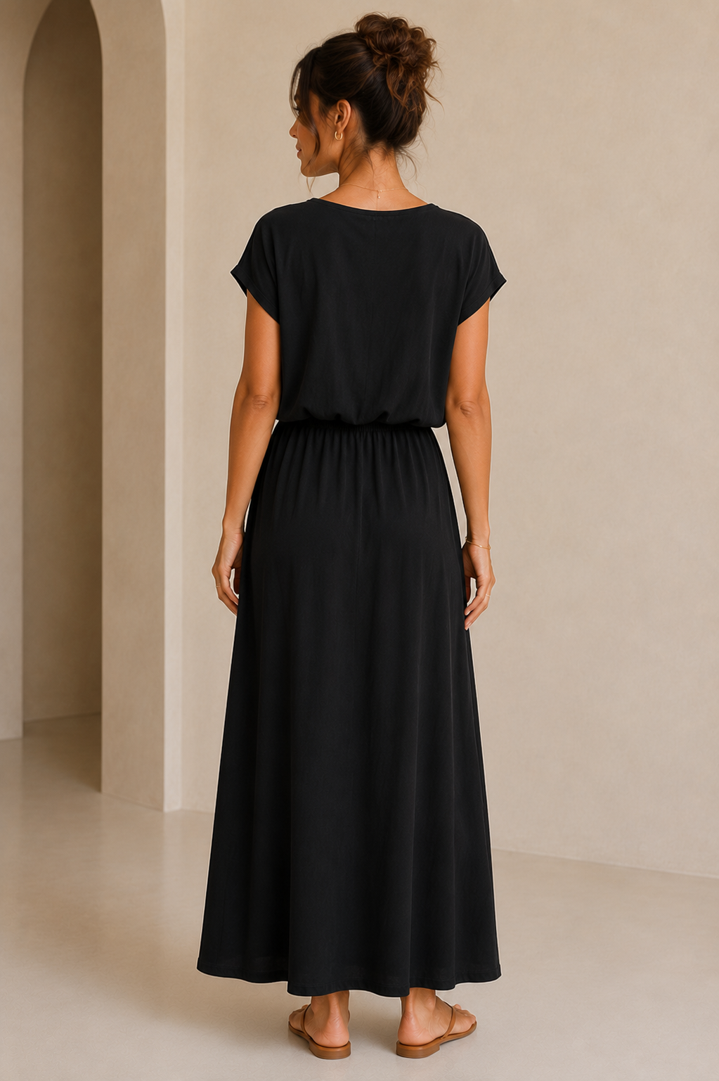 Anika Black Midi Dress